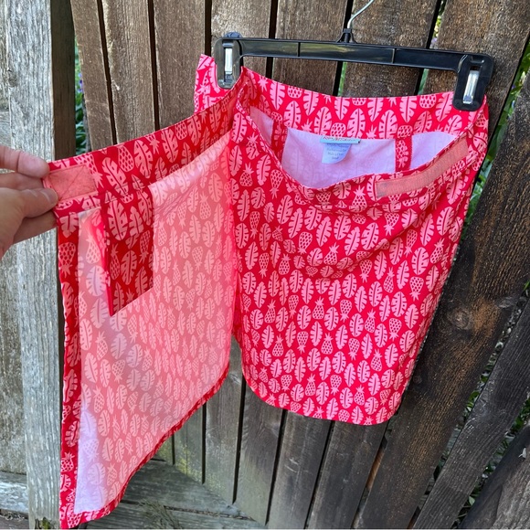 Rip Skirt Hawaii Cover Up Activewear Wrap Skirt In Red & Pink Sz S - Picture 9 of 13